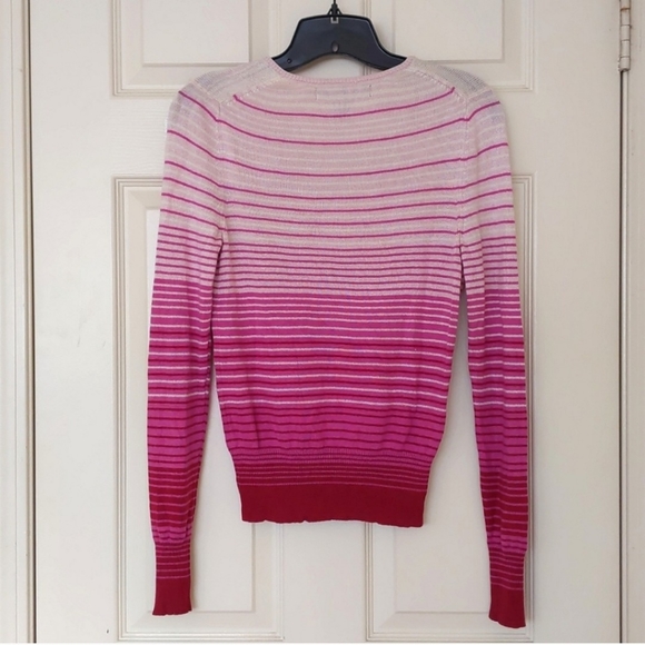 Express Vintage Silk Cashmere Striped Sweater - Picture 2 of 5